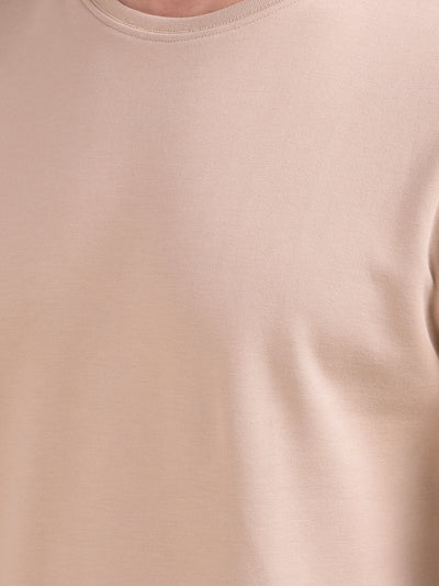 Beige Crew Neck Sweatshirt