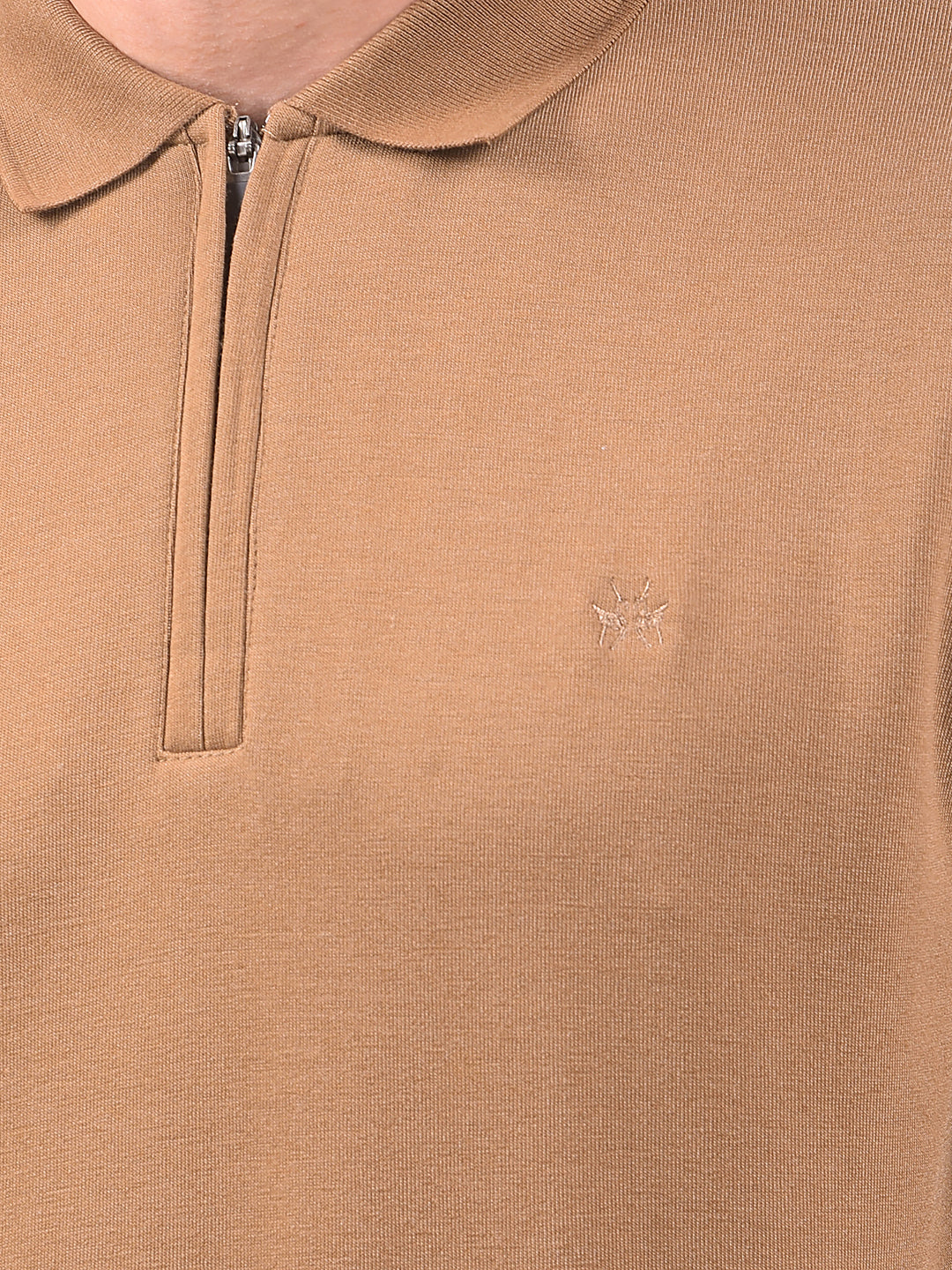 Brown Polo Neck Sweatshirt