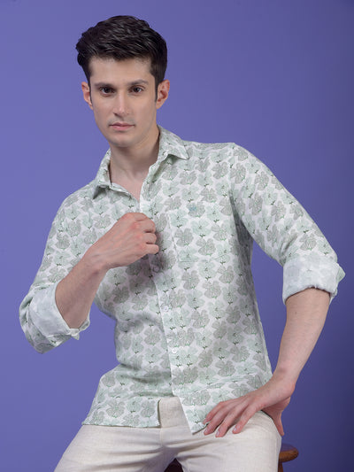Green Floral Print Shirt