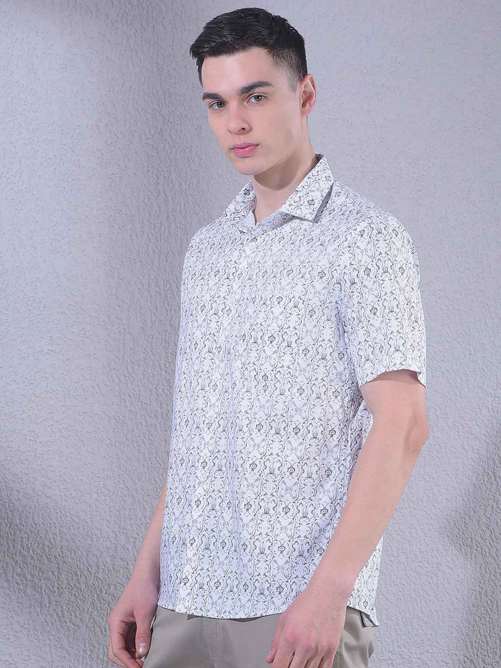 White Printed Shirt
