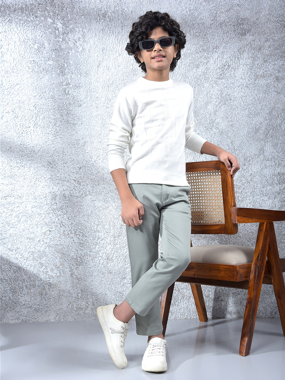 Off White Jacquard Sweater