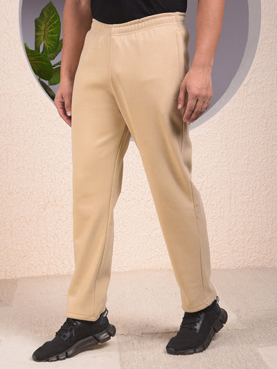 Beige Knitted Trackpants