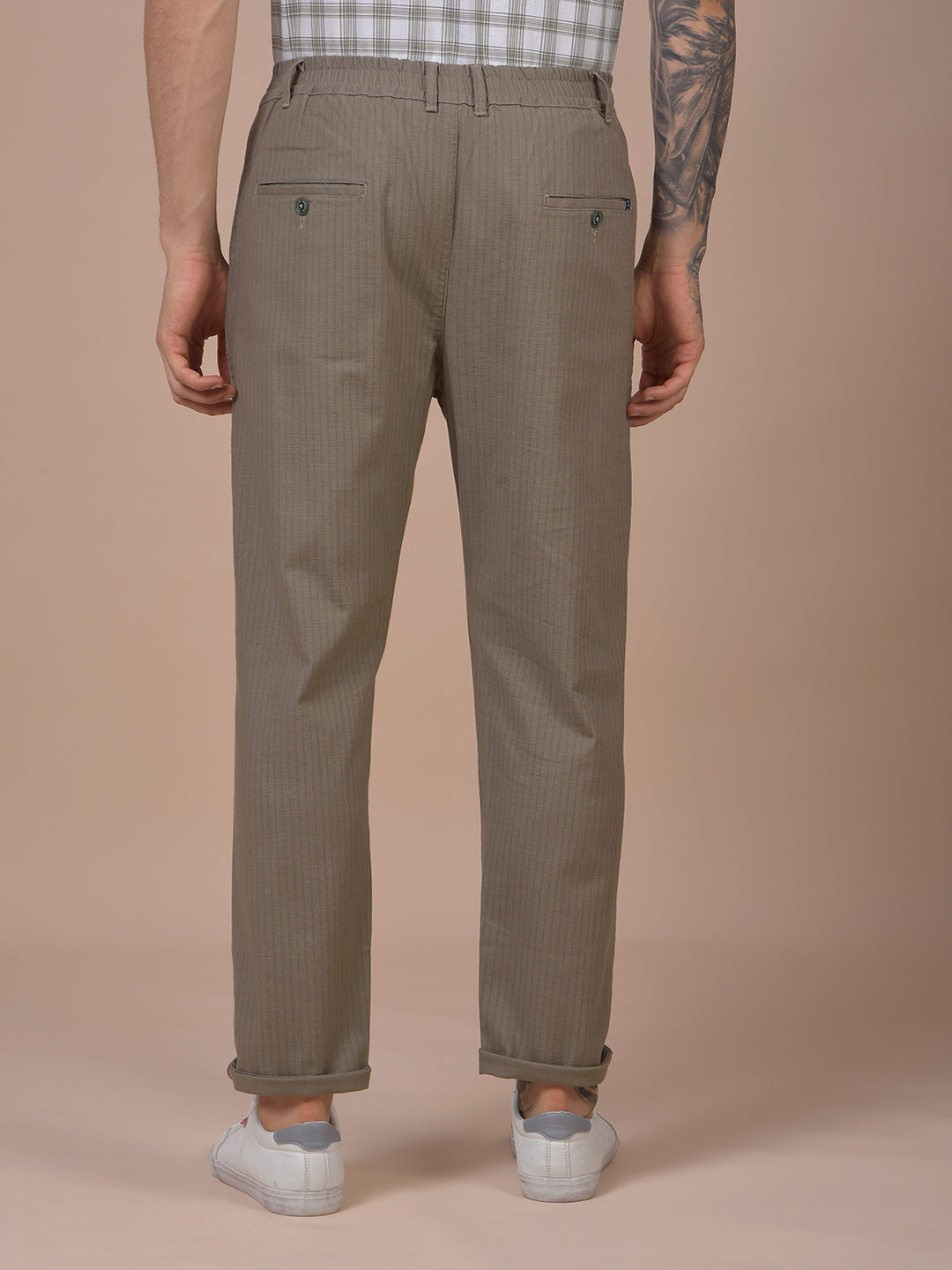 Olive Printed Trousers