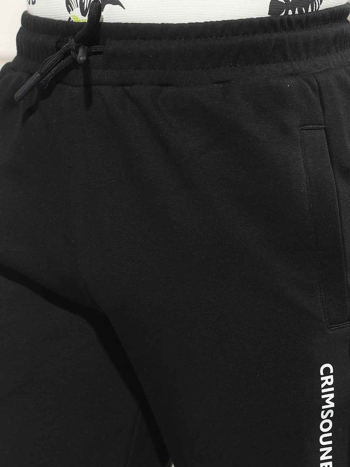 Black Drawstring Soft Trackpants