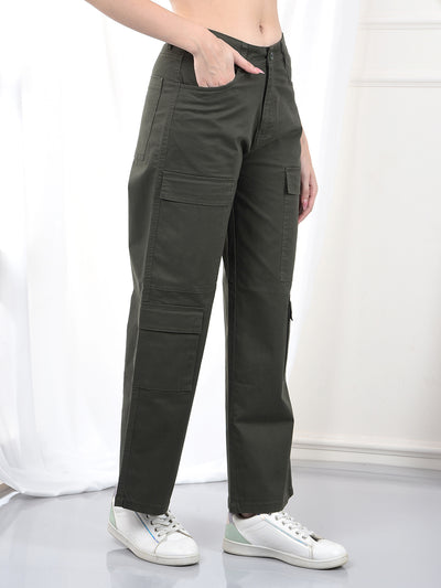 Green Cargo Baggy Trousers