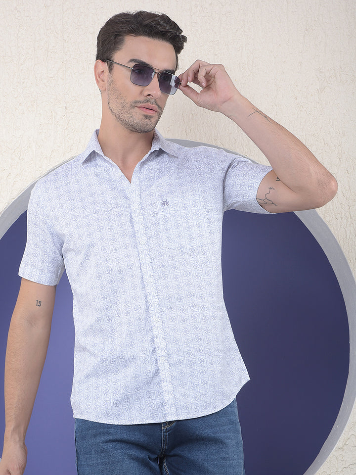 Purple SoftPrint 100% Cotton Shirt