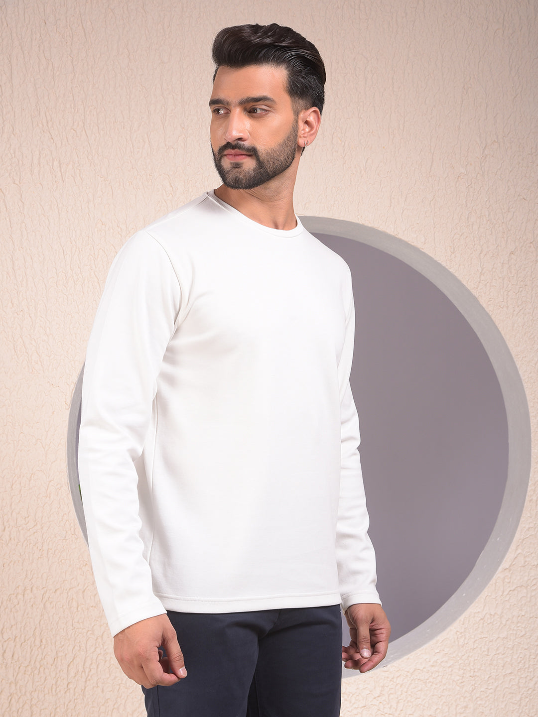 Off White Crew Neck Sweatshirt