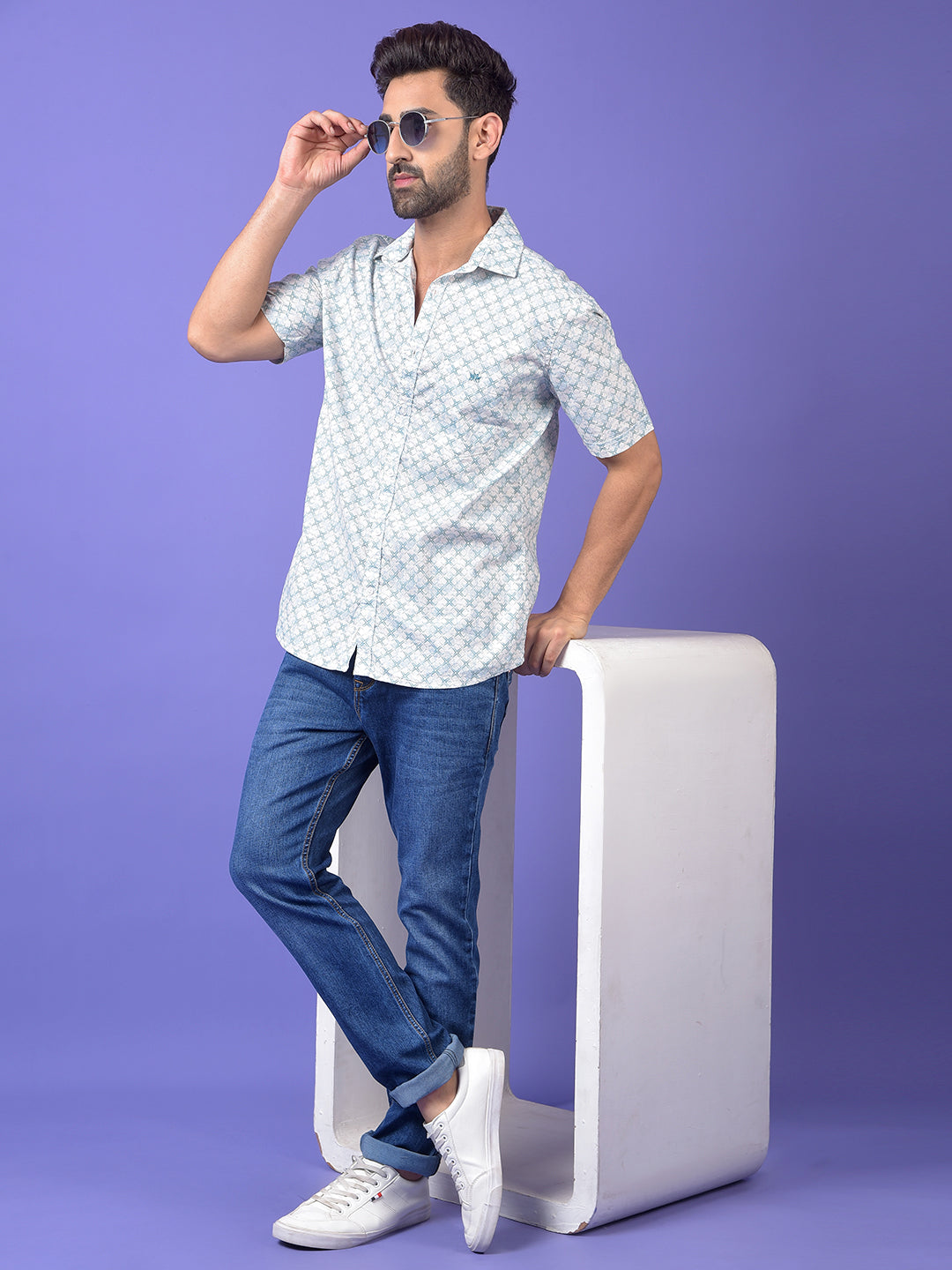 Green Printed Shirt