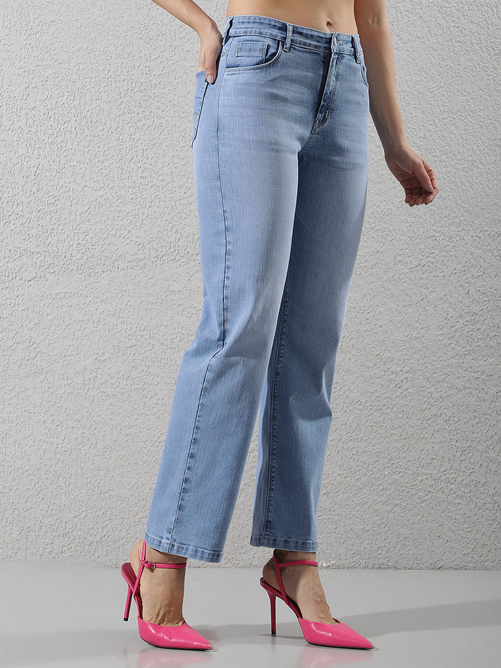 Refined Indigo Blue Straight Jeans