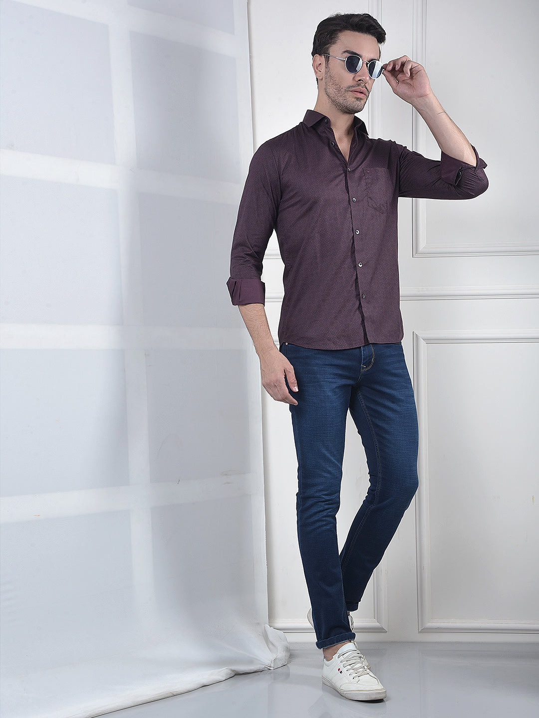 Contemporary Brown Graphic Shirt