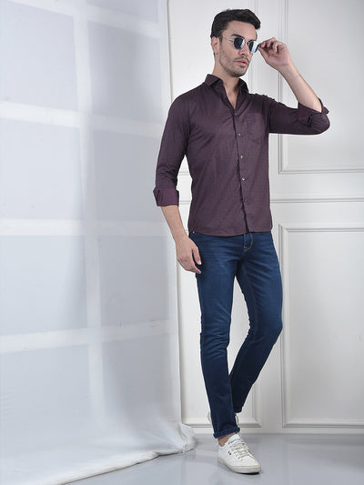 Contemporary Brown Graphic Shirt