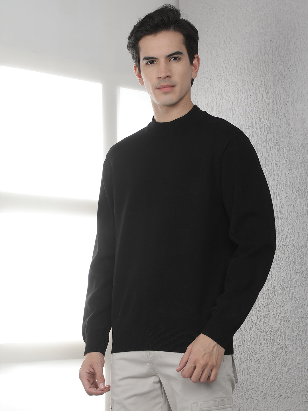 Black Round Neck Sweater