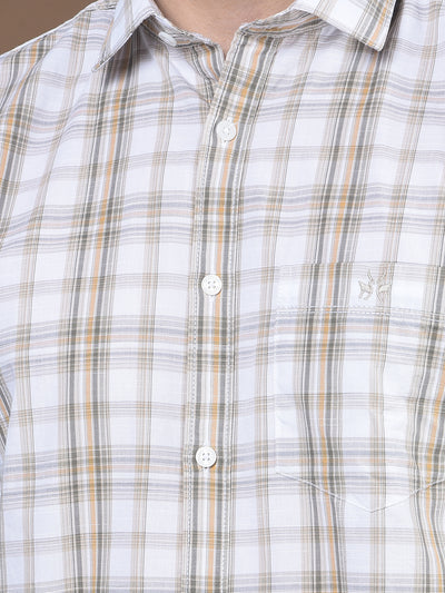 Yellow Checked 100% Cotton Shirt