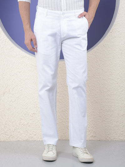 White Pinstriped Trouser