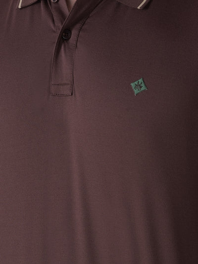 Brown Polo-Neck T-Shirt