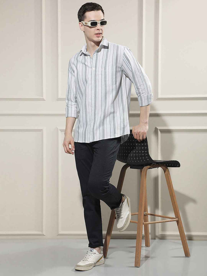 Navy Blue Chino Trousers