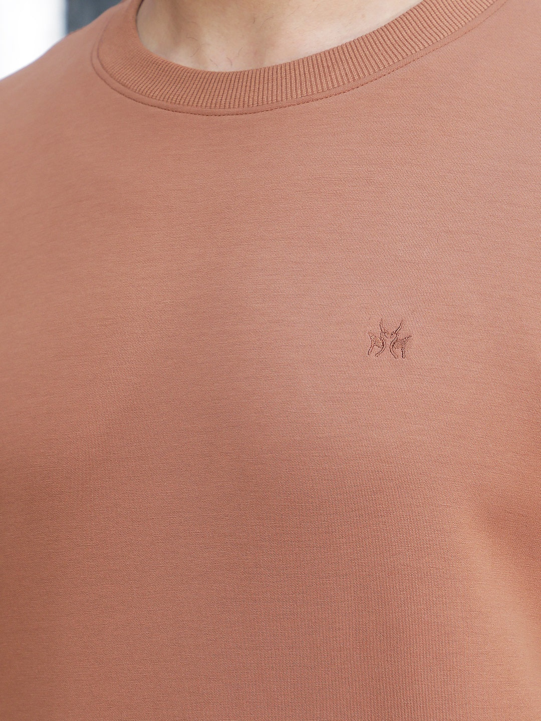 Brown Round Neck Sweatshirt