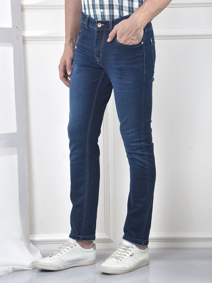 Urbanedge Slim Dark Wash Blue Jeans