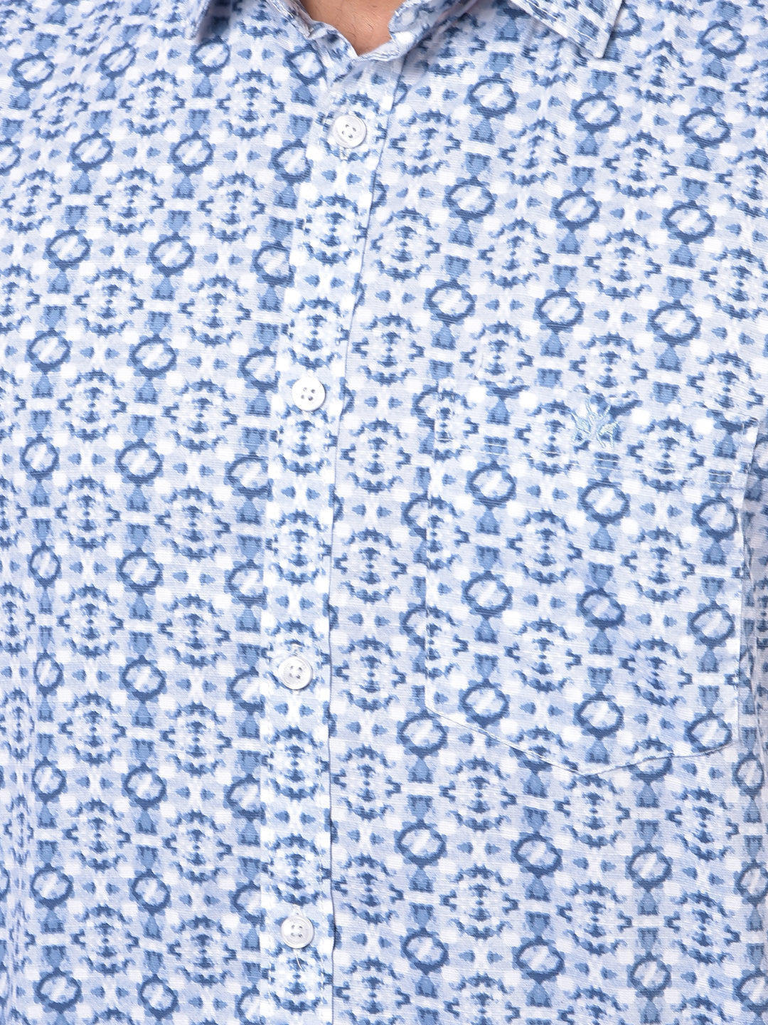 Blue Printed Shirt