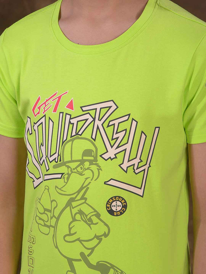 Green Graphic Print T-Shirt