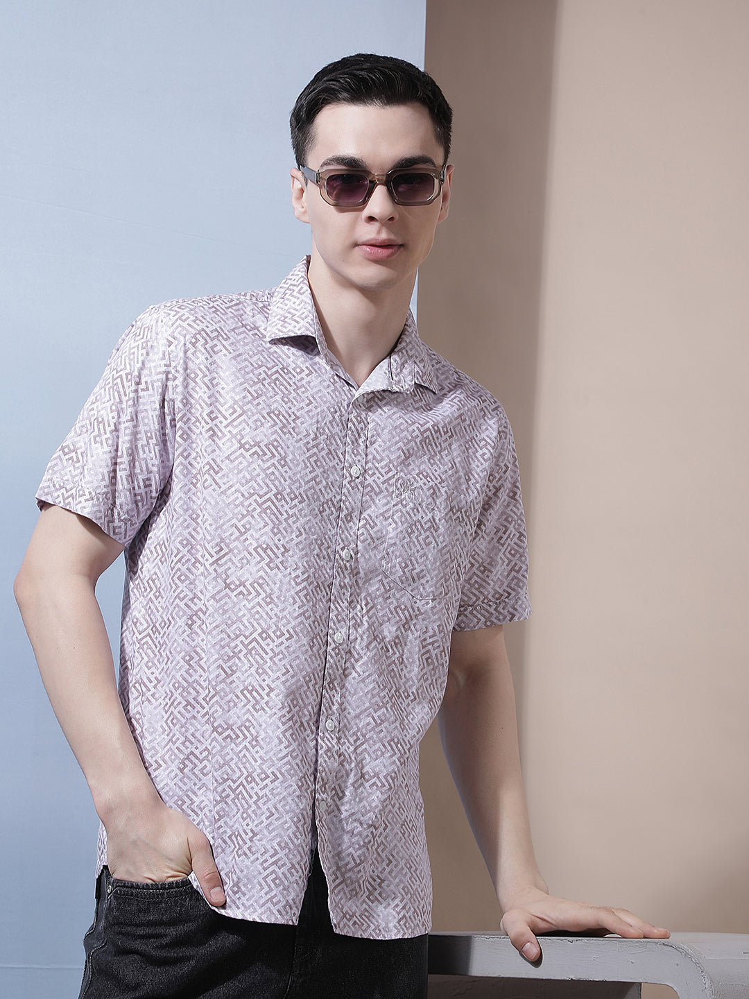 Pink Graphic Print Shirt