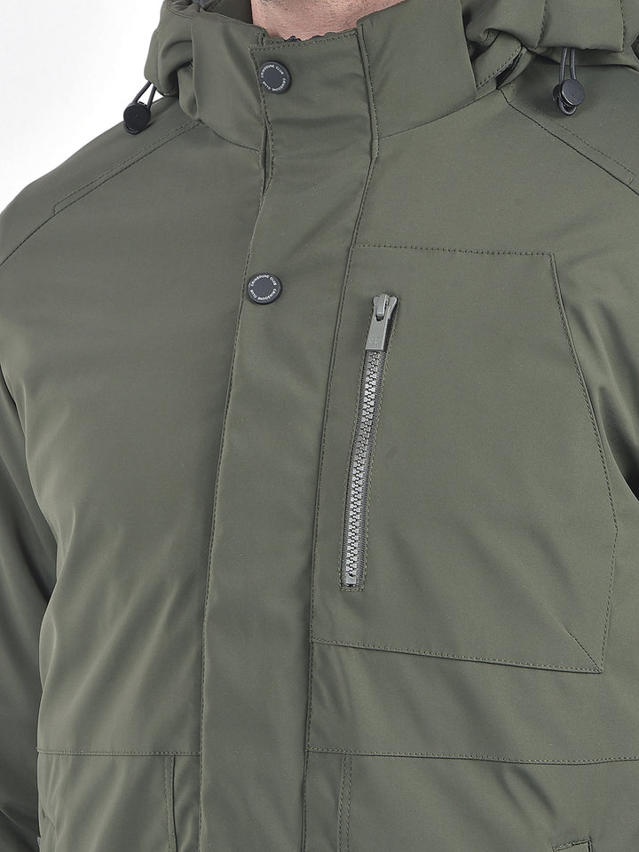 Green Hooded Puffer Jacket