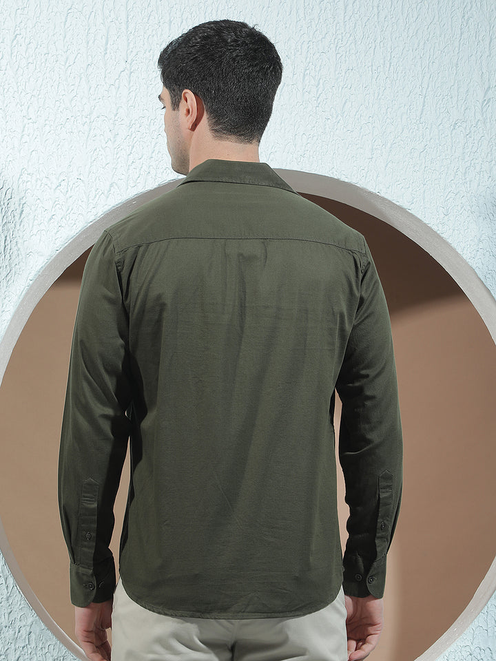 Sleek Olive Green Shirt