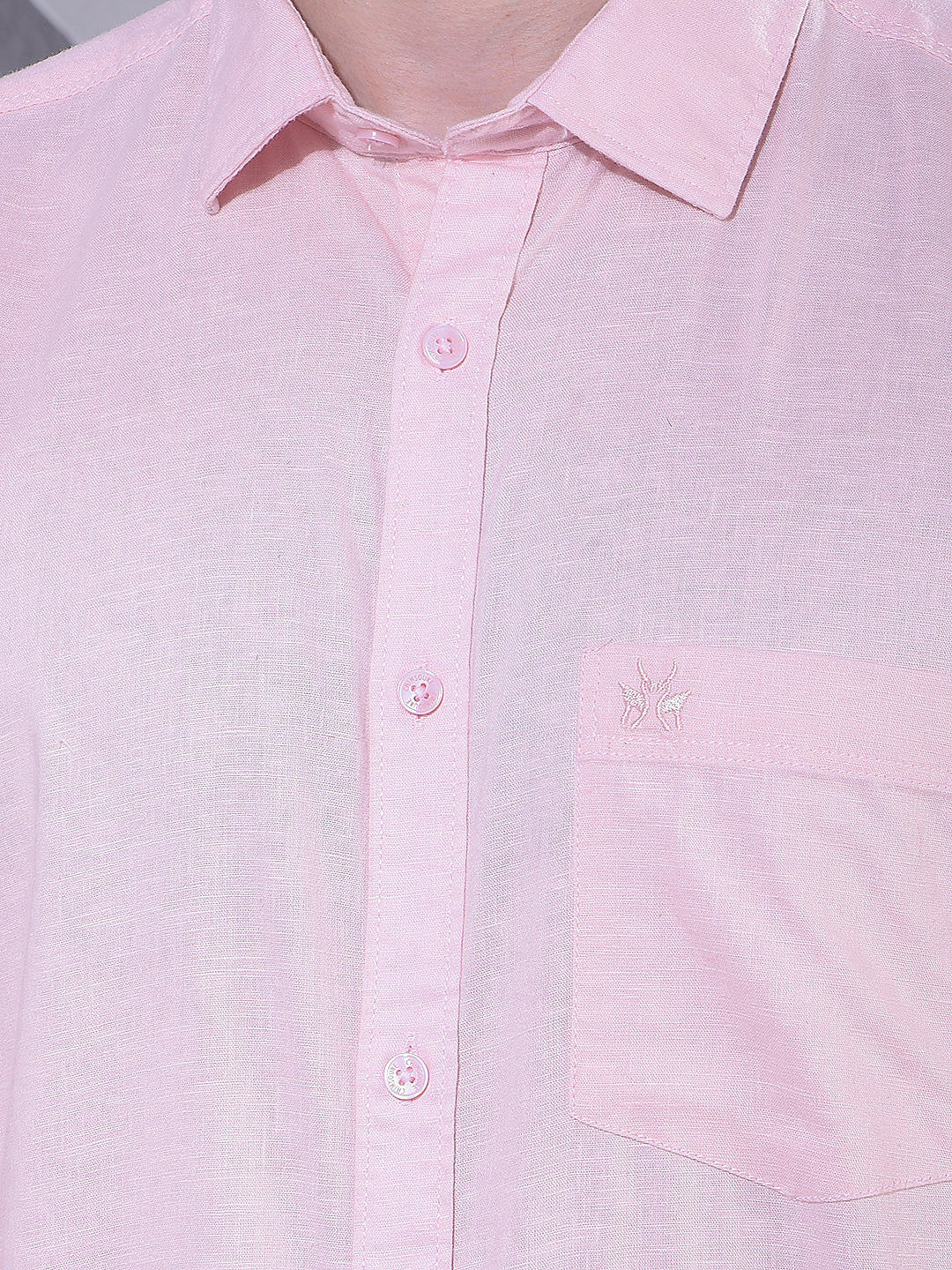 Soft Peach Linen Shirt