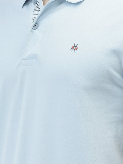 Blue Polo Neck T-Shirt