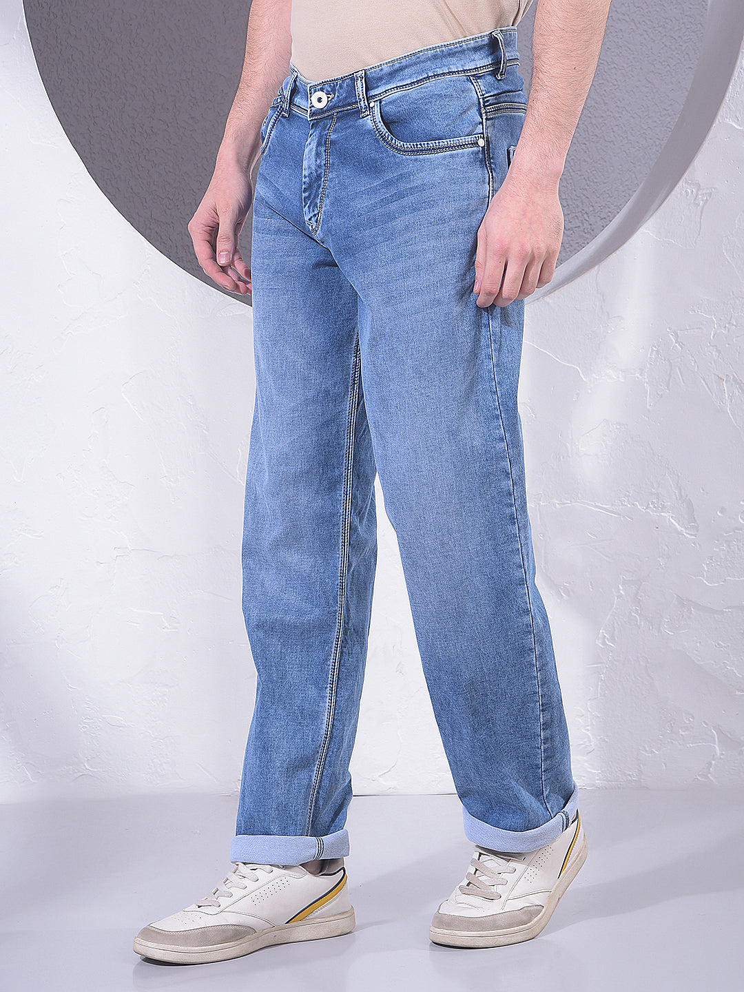 Vintage Blue Straight-Leg Jeans
