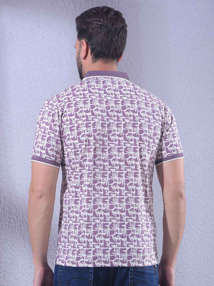 Purple Floral Print T-Shirt
