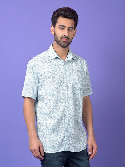 Green Floral Print Shirt