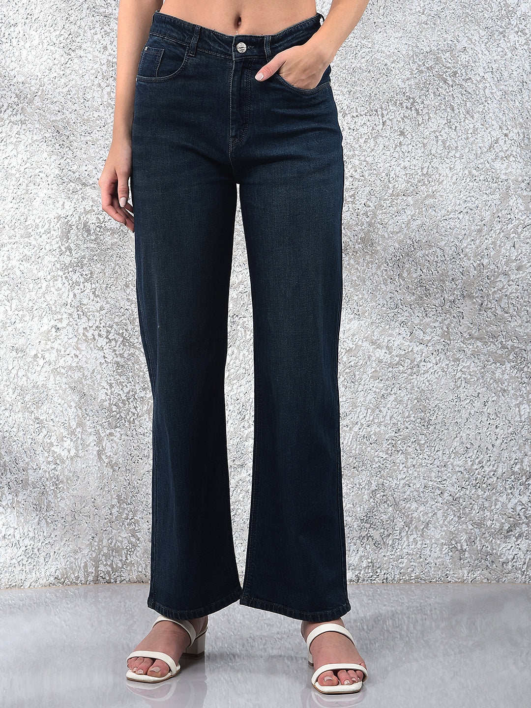 Blue 100% Cotton Baggy Jeans