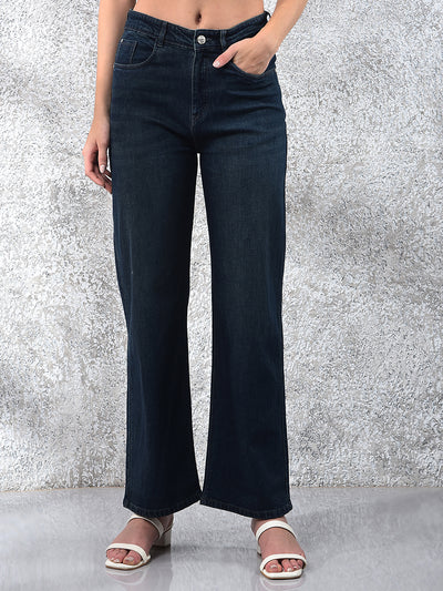 Blue 100% Cotton Baggy Jeans