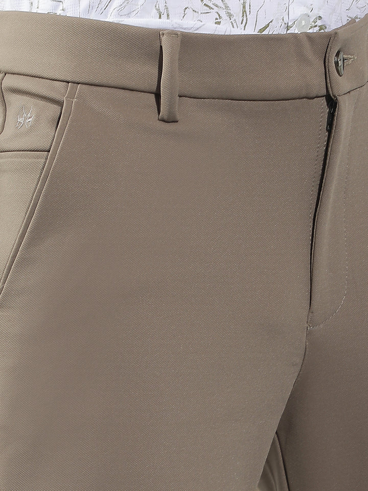 Sleek Safari Khaki Knitted Trousers
