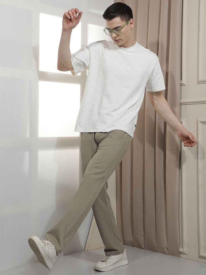 Comfy Beige Athleisure Trackpants