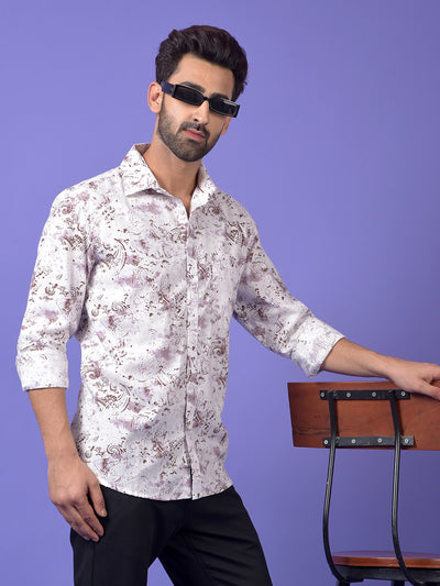 Brown Printed Shirt