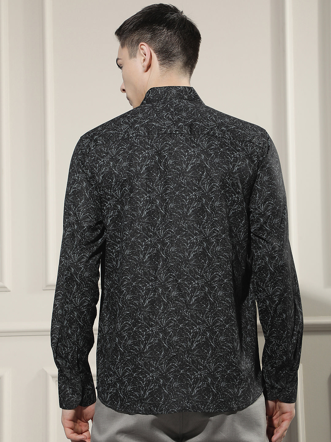 Olive Floral Print Shirt