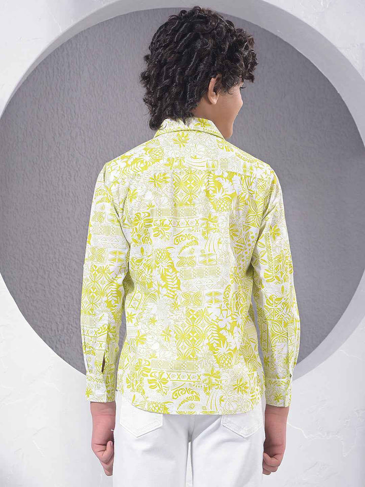 Green Floral Print Shirt