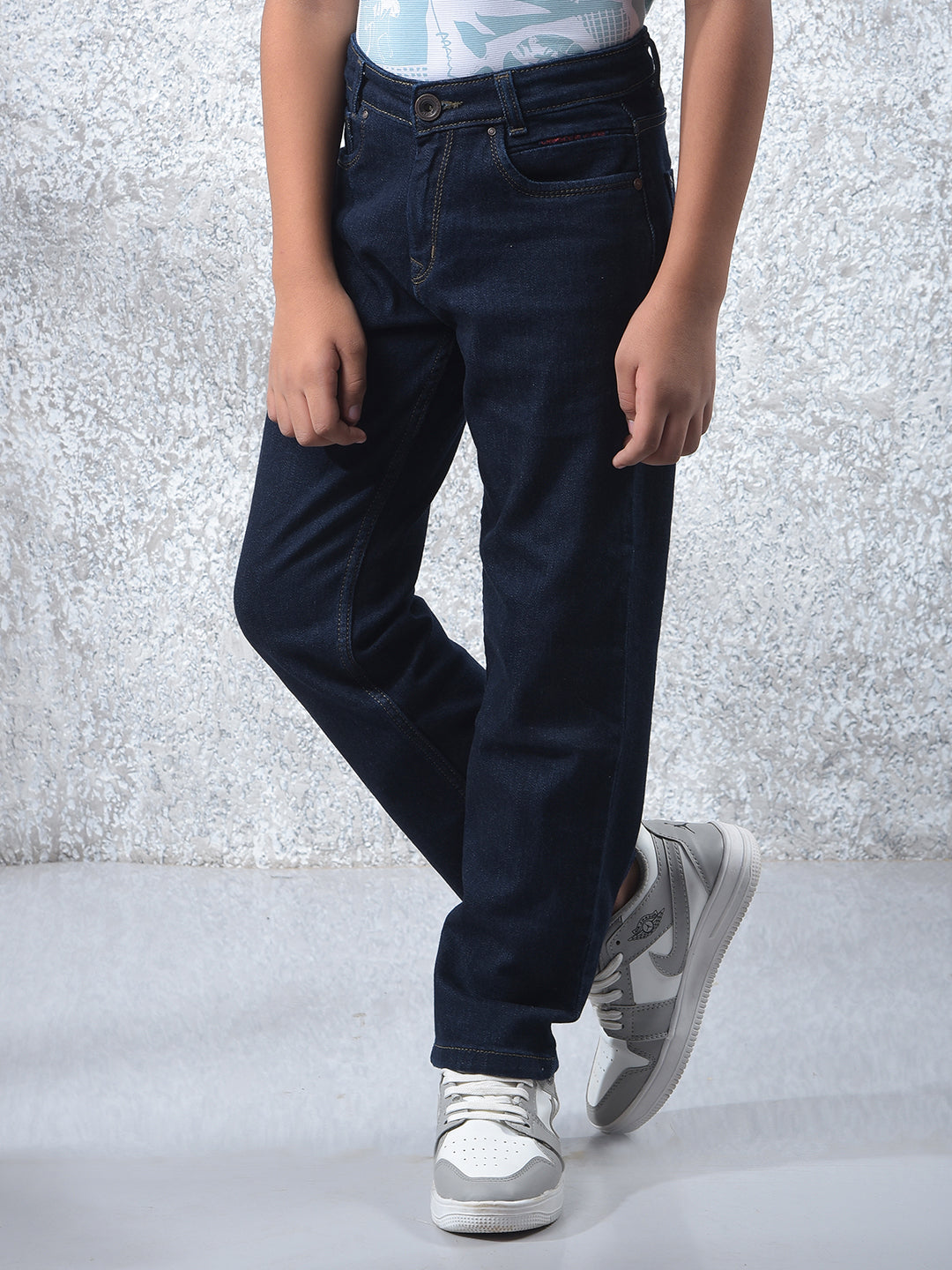 Classy Blue Dark Wash Baggy Jeans
