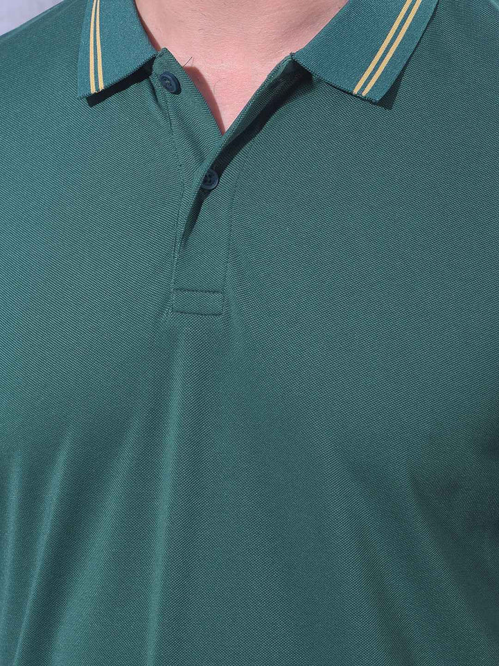 Green Polo Neck T-Shirt