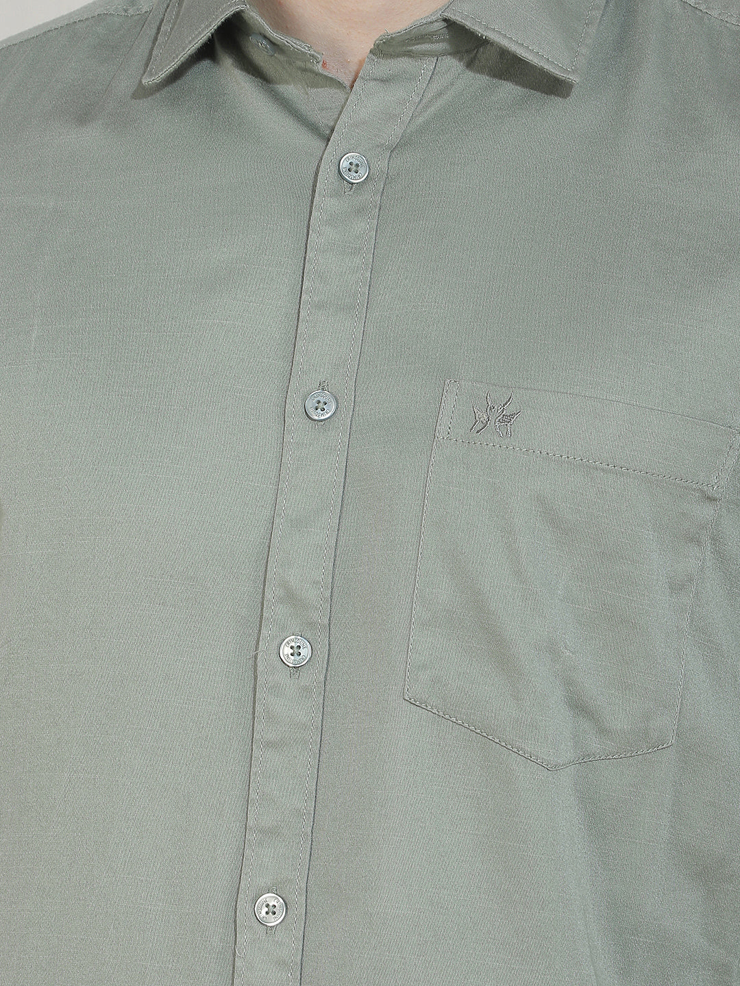 Structured Olive Emerald Green Shirt