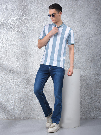 Blue Straight Jeans-Men Jeans-Crimsoune Club