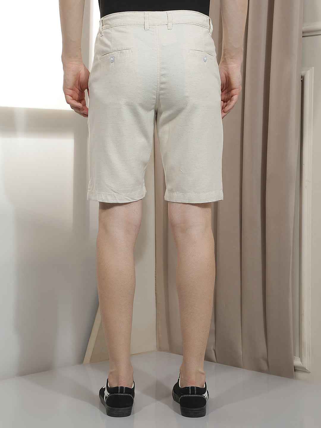 Off White Linen Shorts