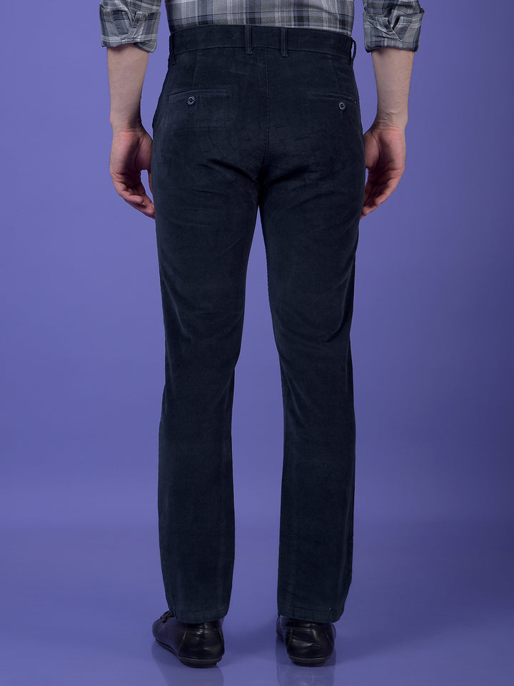 Navy Blue Corduroy Trousers