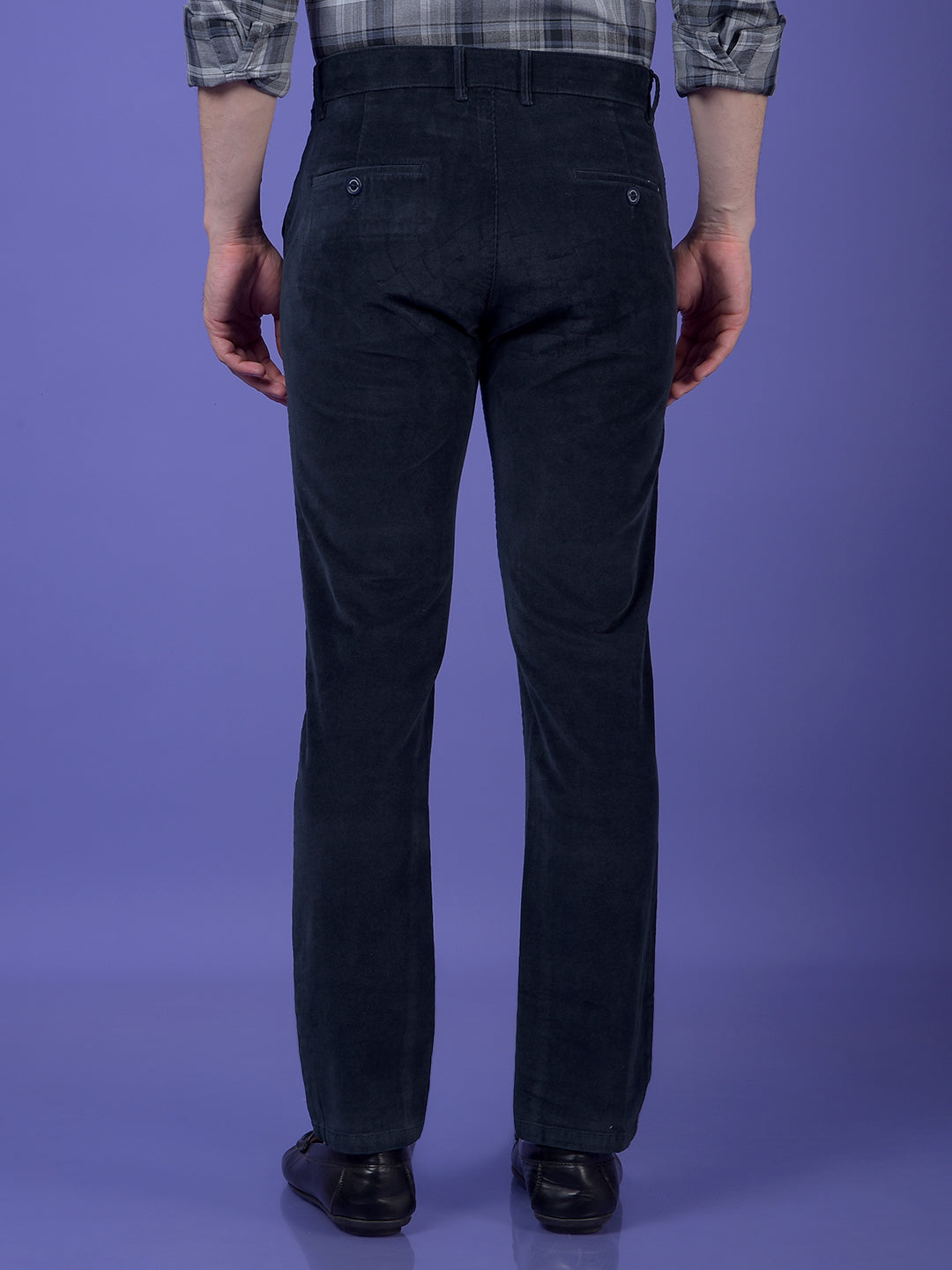 Navy Blue Corduroy Trousers