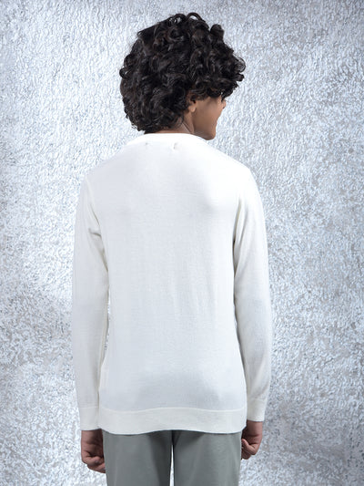 Off White Jacquard Sweater