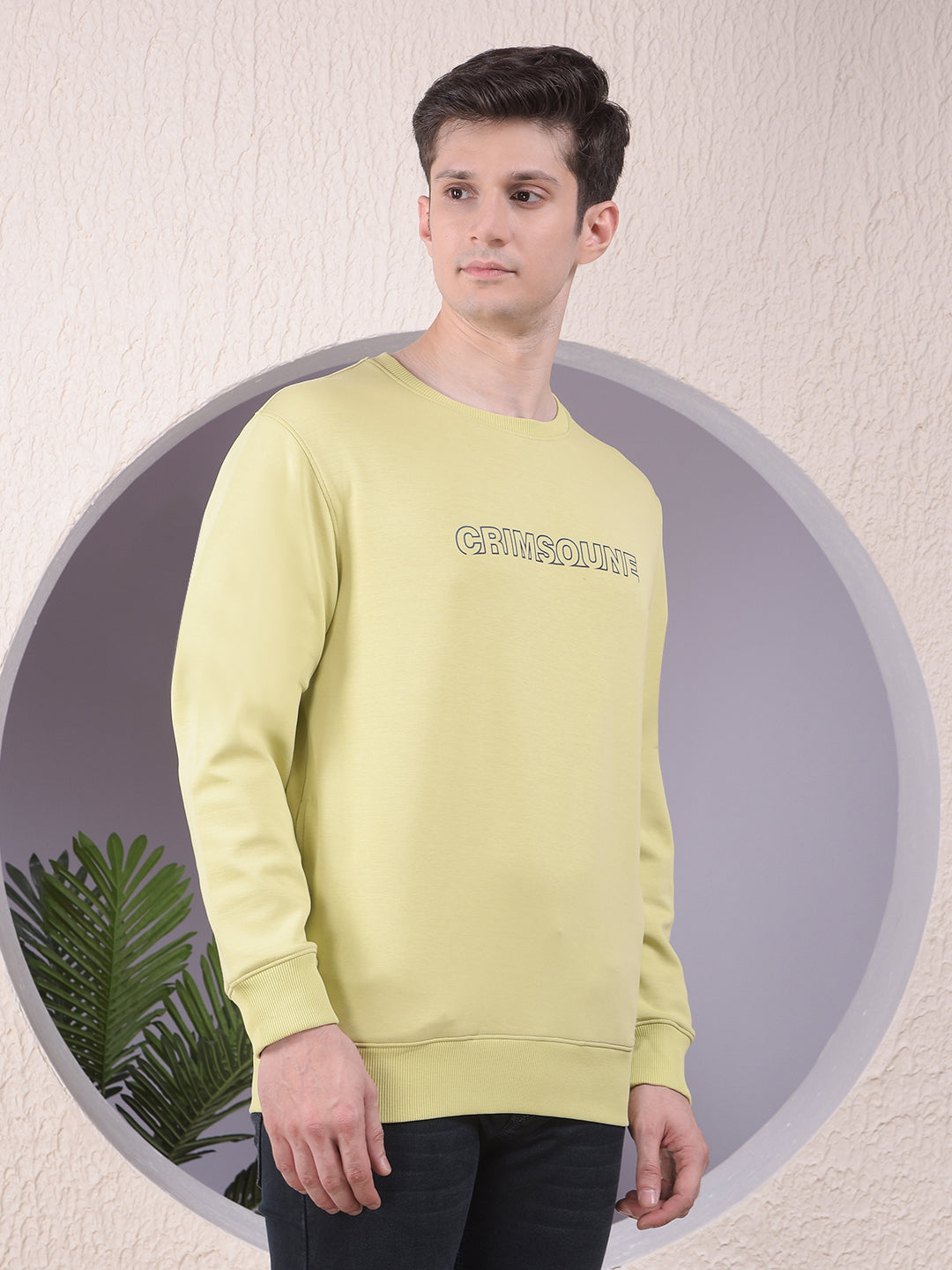 Green Typographic Print Sweatshirt