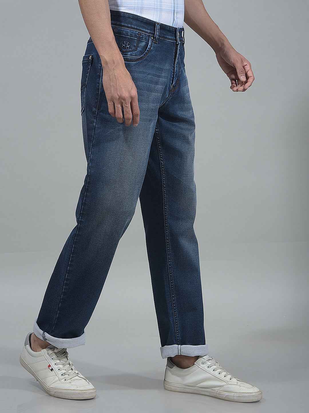 Deep Blue Straight Jeans
