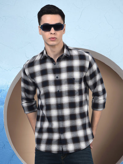 Blue Checked 100% Cotton Shirt